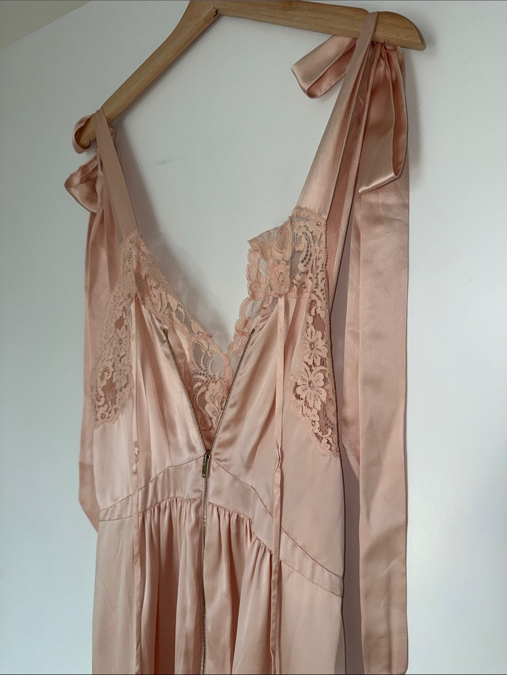 Stella McCartney Blush Satin & Lace Slip Dress - Picture 4 of 7